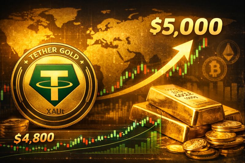 Tether Gold (XAUt) surges as gold nears $5,000