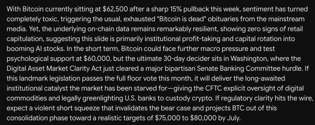 You Will Not Like Where Google Gemini AI Predicts Bitcoin Going in The Next 30 Days