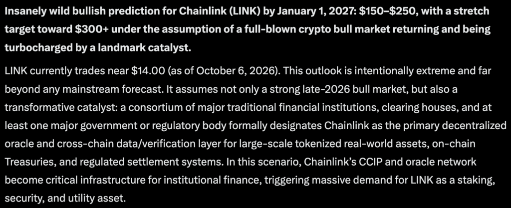 Chainlink price prediction: Google Gemini AI predicts that if full-blown institutional adoption comes to LINK, it could hit $300 by 2027